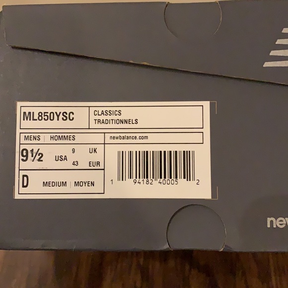 Men’s New Balance ML850YSC size 9.5 shoes - Picture 6 of 6